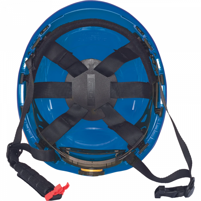 Alpinworker PRO veiligheidshelm ongeventileerd met geïntegreerde zweetband en instelbare maat 53-66 cm - blauw (0601013640999)