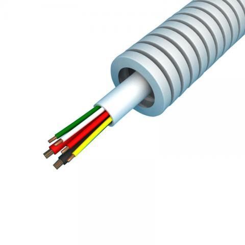 Snelflex flexibele buis alarmkabel 8x0,22 en 2x0,75mm - 16mm rol 100 meter (SFA78)