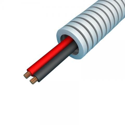Snelflex flexibele buis luidsprekerkabel 2x0,75 mm - 16 mm rol 100 meter