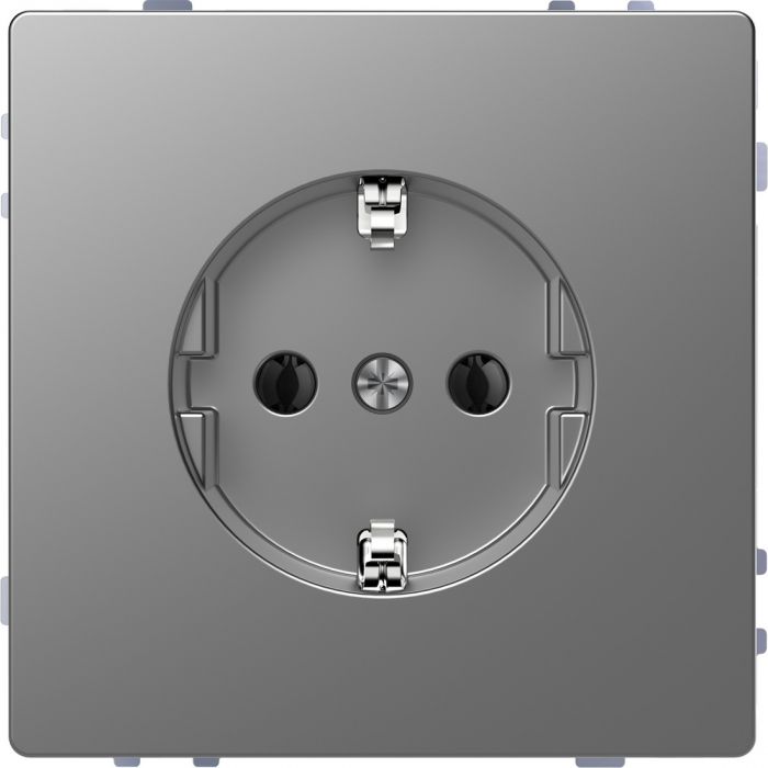 Schneider Electric D Life wandcontactdoos met steekklemmen - RVS look (MTN2301-6036)