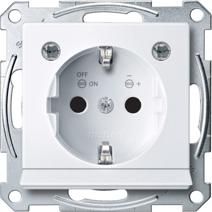Schneider Electric SCHUKO wandcontactdoos met LED module - actief wit (MTN2304-0325)