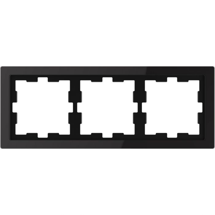 Schneider-Merten D Life afdekraam 3-voudig - glas zwart (MTN4030-6503)