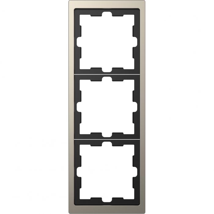 Schneider Electric D Life afdekraam 3-voudig - nikkel metallic (MTN4030-6550)