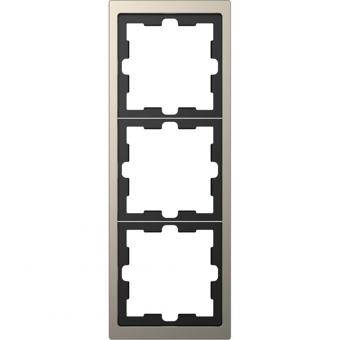 Schneider Electric D Life afdekraam 3-voudig - nikkel metallic (MTN4030-6550)