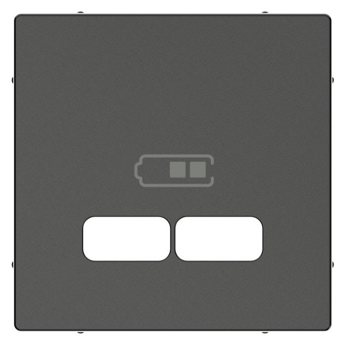 Schneider Electric systeem M centraalplaat voor USB - antraciet (MTN4367-0414)
