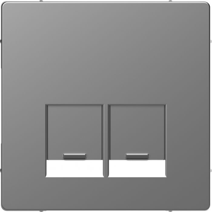 Schneider-Merten D Life centraalplaat 2-voudig - RVS look (MTN4572-6036)