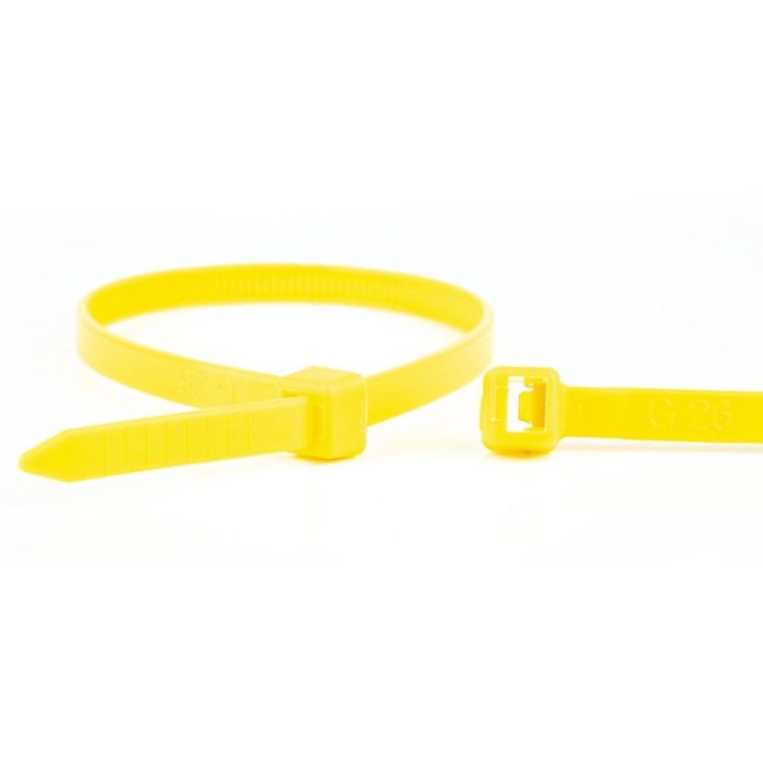 WKK tie wraps 2.5x200mm geel - per 100 stuks (110122471)