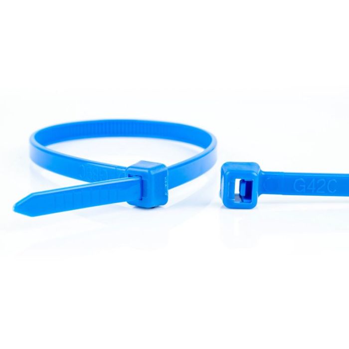 WKK tie wraps 2.5x100mm blauw - per 100 stuks (11032671)