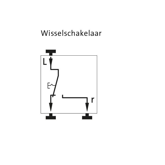 Kopp sokkel terugverende wisselschakelaar (504400001)