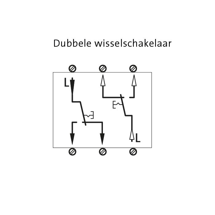 Kopp sokkel wissel-wissel schakelaar inbouw (503300007)