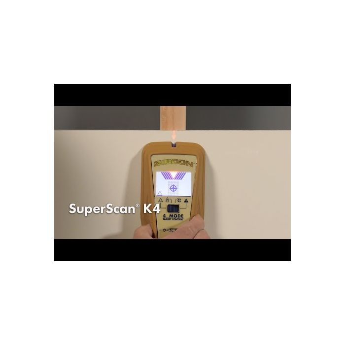 Zircon SuperScan K4 multifunctionele leidingzoeker muurscanner (hout), stroom, metaal en kunststof waterleiding scan (72484)