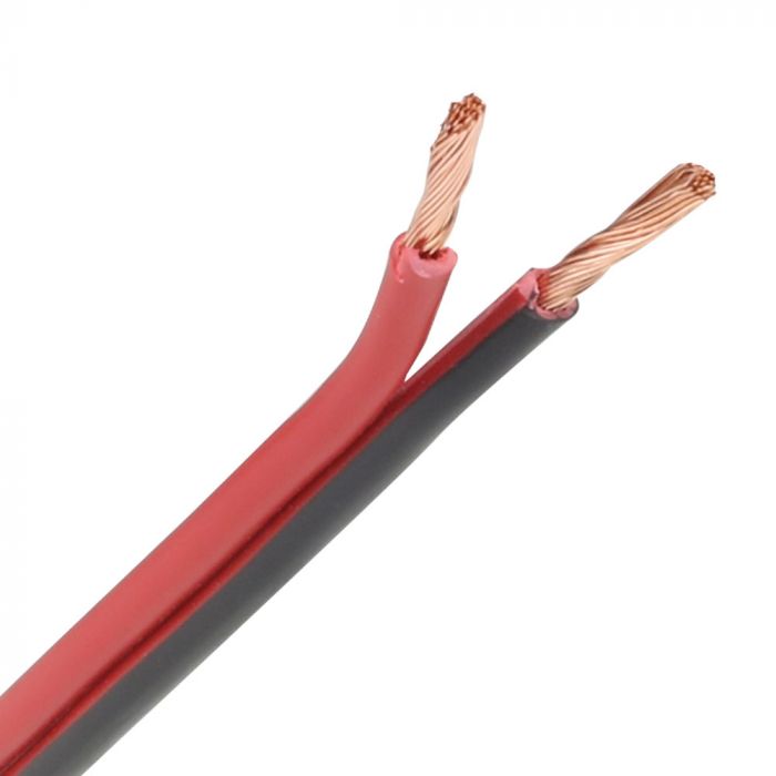 Luidsprekerkabel 2x2,5 mm zwart/rood - per meter