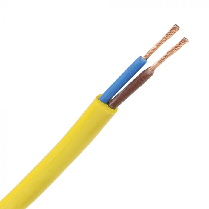 Dynamic Pur kabel 2x1,5 (H07BQ-F) geel - rol 100 meter