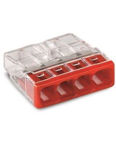 Wago steekklem 4-voudig 0,5-2,5mm2 rood per 100 stuks (2273-204)