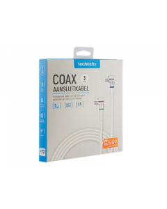 Technetix Coaxkabel IEC male/female 3M wit