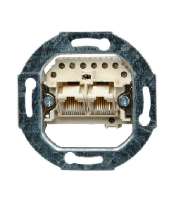 Kopp sokkel inbouw uae voor telefoon en data techniek isdn rj11 en rj45