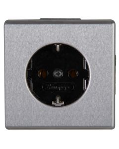 Kopp VISION stopcontact 1-voudig ra staal