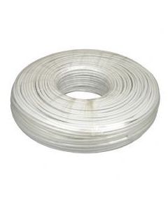 Telefoonkabel 4x0,6 rol van 100 meter wit