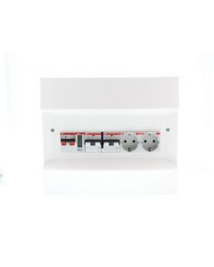 ABB Installatiedozen en -kasten PV-verdeler 2x combimaat B16 met 2x WCD, hoofdschakelaar en kWh meter (1SPN001600F0020)