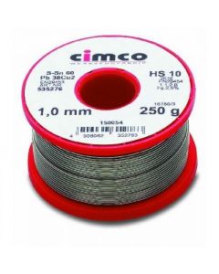 Cimco draadsoldeer met harskern tin/lood/koper 60/38/2 diameter 1mm rol 250gr (150052)