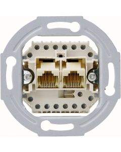 Kopp sokkel netwerkaansluiting 2-voudig gescheiden RJ45 (33369402)