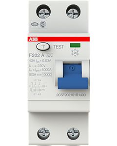 ABB aardlekschakelaar 2-polig 40A 30mA type A (2CSF202101R1400)