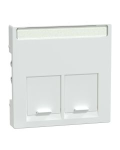 Schneider Electric systeem M centraalplaat 2-voudig voor RJ45 - actief wit (MTN469925)