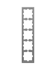 Schneider Electric D Life afdekraam 5-voudig - RVS look (MTN4050-6536)