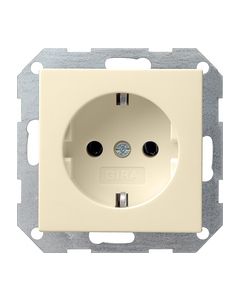 Gira stopcontact met randaarde 1-voudig - systeem 55 creme wit (046601)