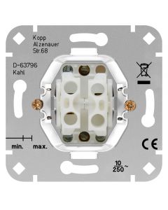 Kopp sokkel dubbele impulsschakelaar (2xNO) (503800002)