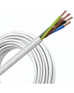 Helukabel VMVL (H05VV-F) kabel 5x2.5mm2 wit per rol 100 meter