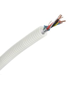 Snelflex flexibele buis alarmkabel 4x0,22 en 2x0,75mm - 16mm rol 100 meter (SFA74)