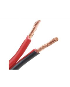 Luidsprekerkabel 2x0,75 mm zwart/rood - per rol 100 meter