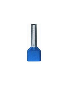 SOLAR Twin adereindhuls geïsoleerd 2x2.5mm2 hulslengte 10mm blauw - per 100 stuks (1505165)