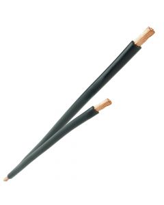 Aansluitdraad twin 6 mm² zwart 490/350 mm soepele kern en geperste uiteinden