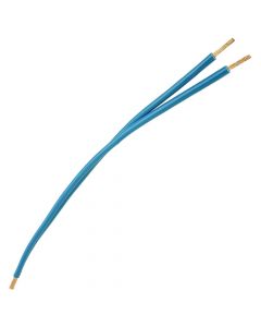 Aansluitdraad twin 4 mm² blauw 125/125 mm soepele kern en geperste uiteinden