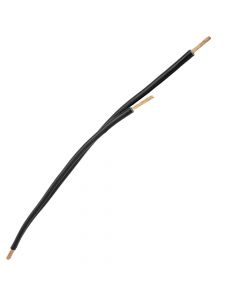 Aansluitdraad twin 4 mm² zwart 490/350 mm soepele kern en geperste uiteinden
