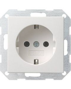 Gira stopcontact met randaarde 1-voudig - systeem 55 zuiver wit glanzend (018803)