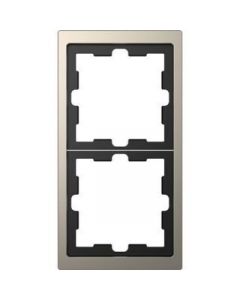 Schneider Electric Merten afdekraam 2-voudig D-Life - nikkel metallic (MTN4020-6550)
