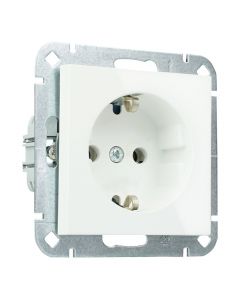EMhub Quadro55 (by Kopp) stopcontact met randaarde - zuiver wit glanzend (4088000)