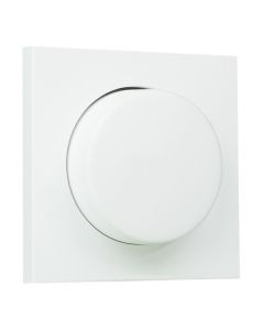 EMhub Quadro55 (by Kopp) centraalplaat met knop tbv draaidimmer - zuiver wit mat (4088047)