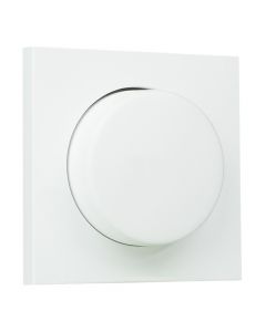 EMhub Quadro55 (by Kopp) centraalplaat met knop tbv draaidimmer - zuiver wit mat (4088047)