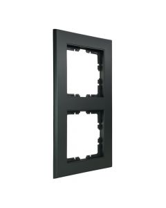 EMhub Quadro55 (by Kopp) afdekraam 2-voudig - zwart mat (4088089)