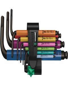 Wera inbussleutelset stiftsleutel haaks met kogelkop Hex-Plus-Multicolour 1,5-10mm - 9-delig (05073593001)