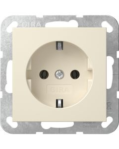 Gira stopcontact met randaarde 1-voudig - systeem 55 creme wit (418801)