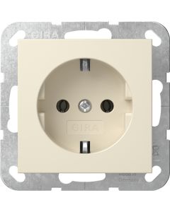 Gira stopcontact met randaarde 1-voudig - systeem 55 creme wit (446601)