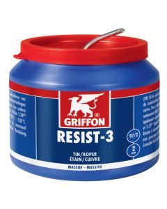 GRIFFON draadsoldeer tin/koper 97/3 massief diameter 2mm RESIST-3 pot 500gr (1236295)