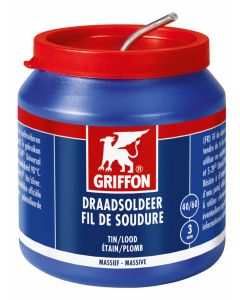 GRIFFON draadsoldeer tin/lood 40/60 massief diameter 3mm pot 500gr (1236227)