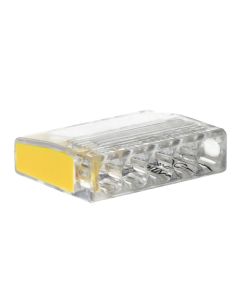 EMhub mini lasklem 5-voudig 2,5mm2 geel per 100 stuks