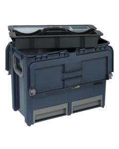 RAACO kunststof gereedschapskist Compact 47 incl. lades en inzetbakken 540x292x296mm - blauw (136600)